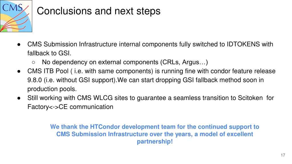 conclusions and next steps