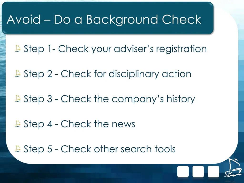 avoid do a background check