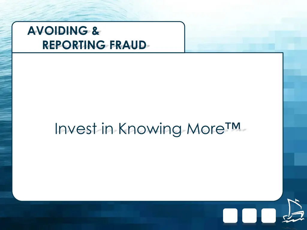 avoiding reporting fraud