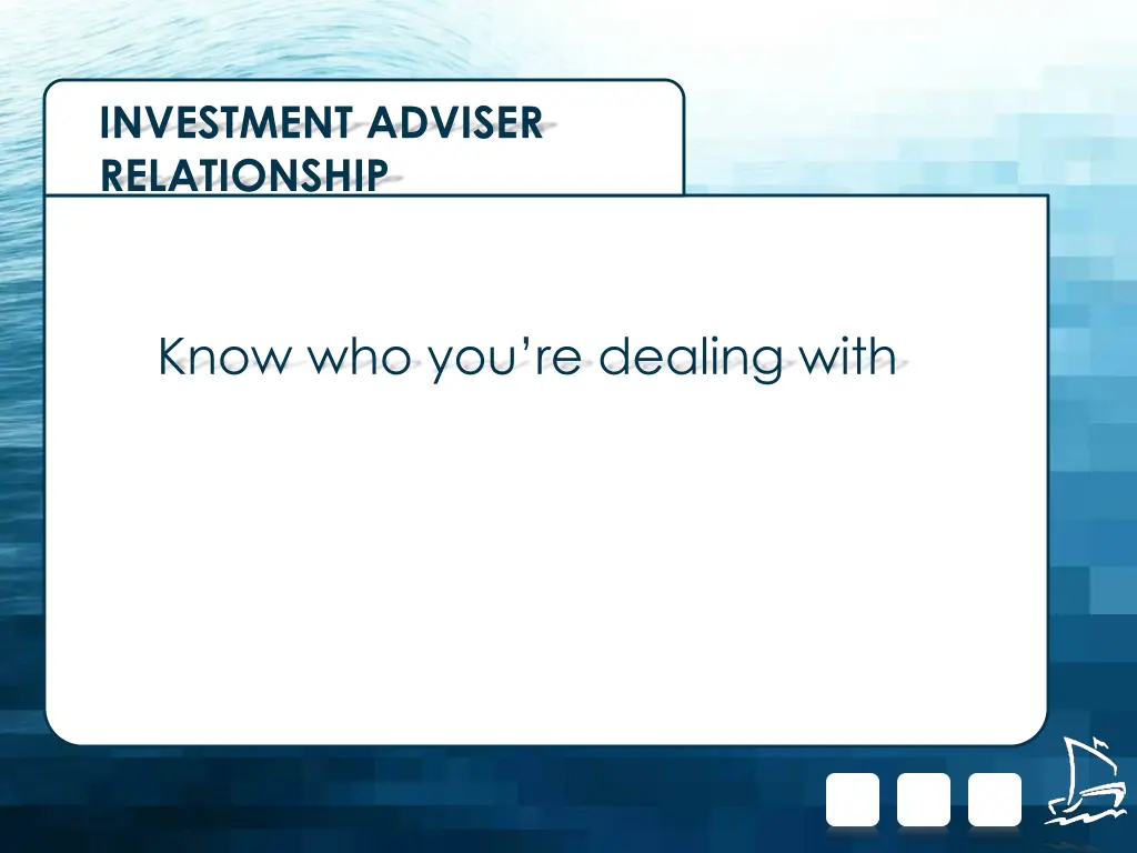 investment adviser relationship