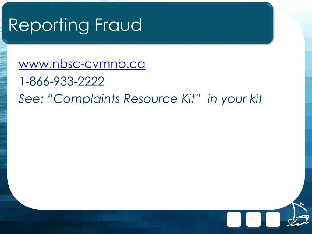 reporting fraud