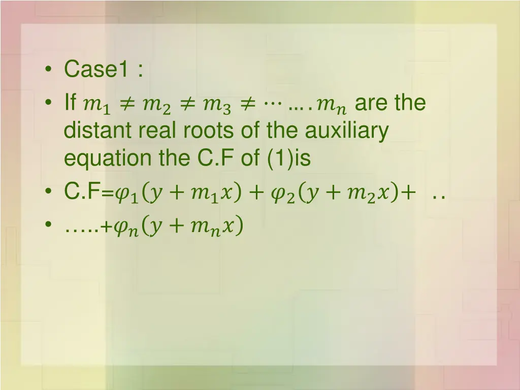 case1 if 1 2 3 are the distant real roots