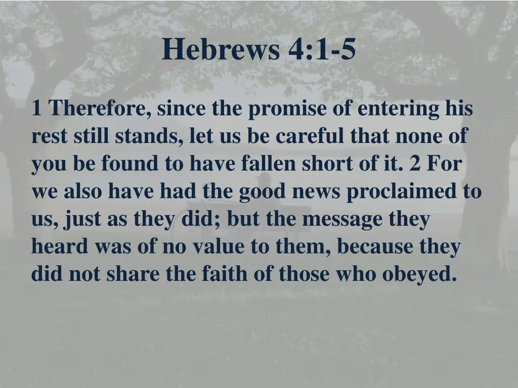 hebrews 4 1 5