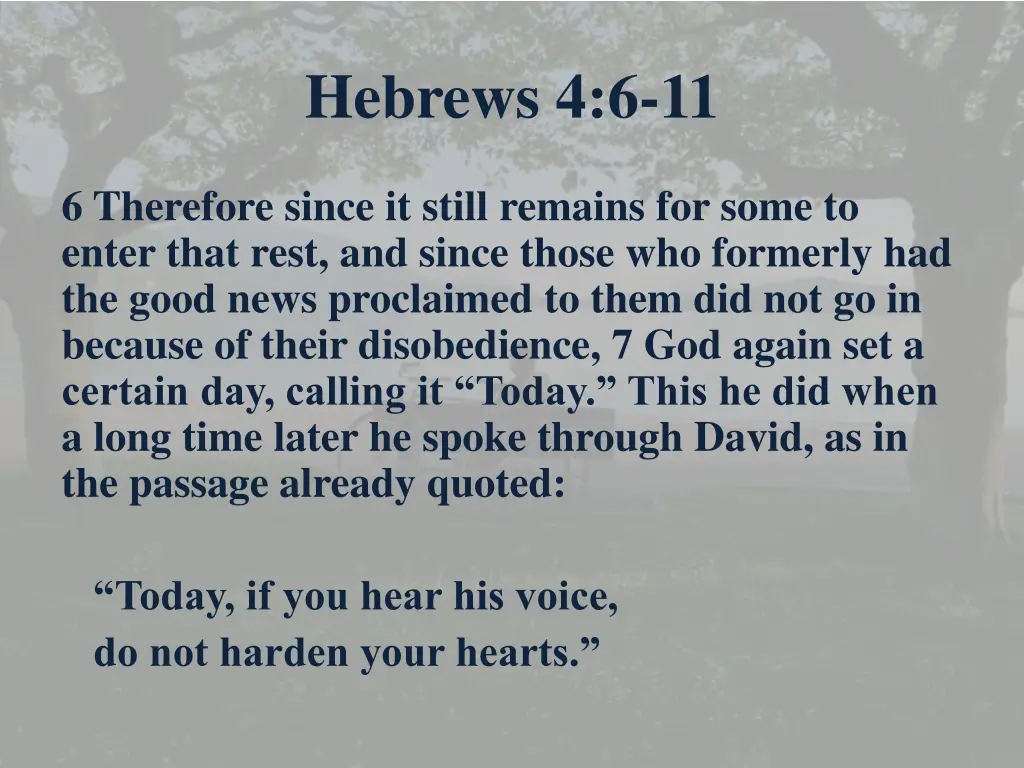 hebrews 4 6 11