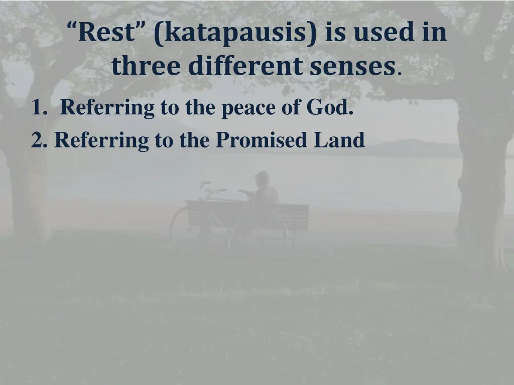 rest katapausis is used in three different senses 1