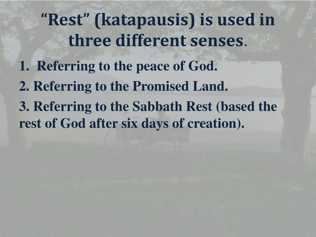 rest katapausis is used in three different senses 2