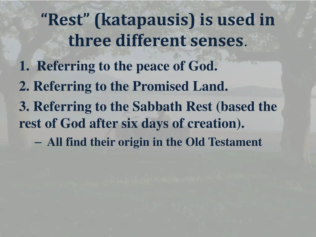 rest katapausis is used in three different senses 3