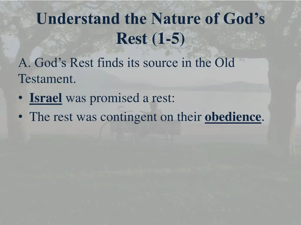 understand the nature of god s rest 1 5