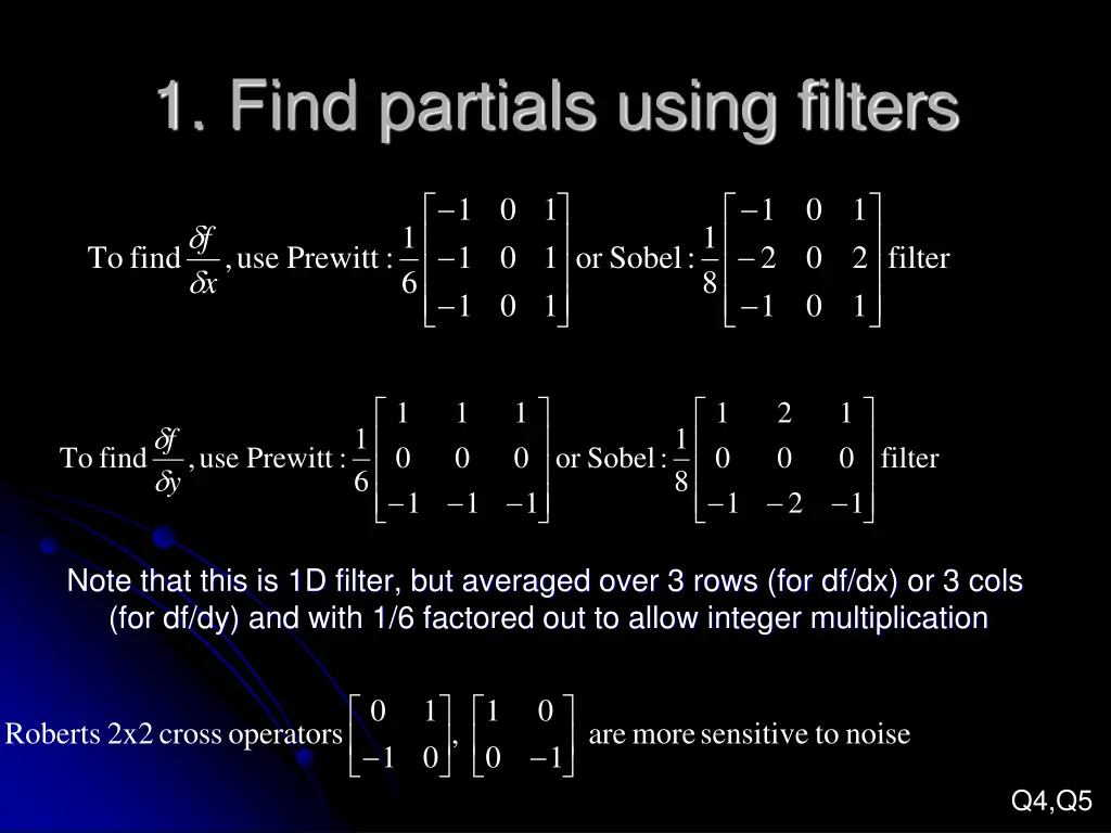 1 find partials using filters