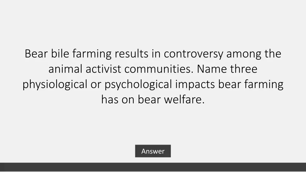 bear bile farming results in controversy among