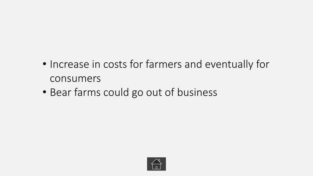 increase in costs for farmers and eventually