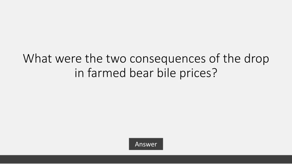 what were the two consequences of the drop