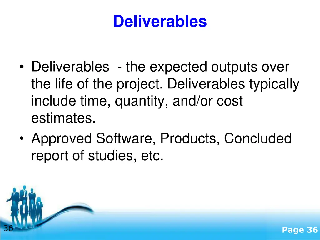 deliverables