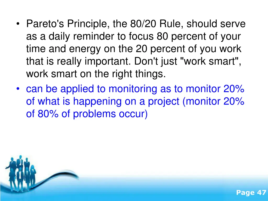 pareto s principle the 80 20 rule should serve