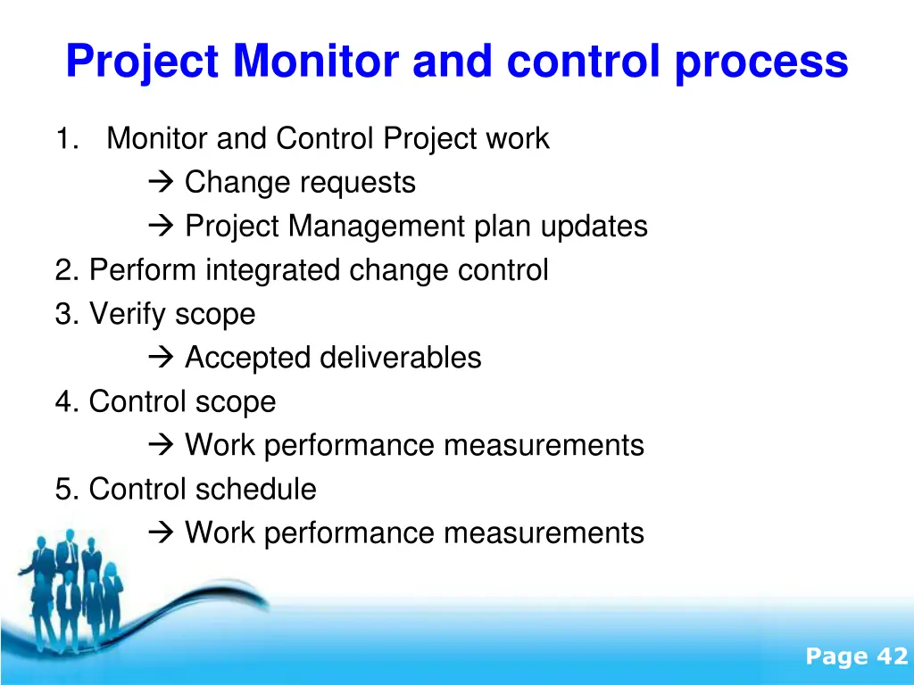 project monitor and control process