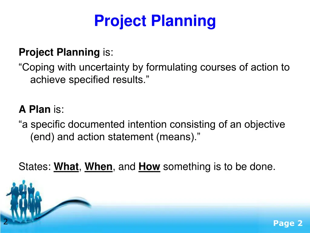 project planning 1
