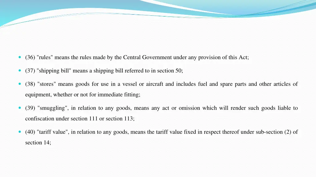 36 rules means the rules made by the central