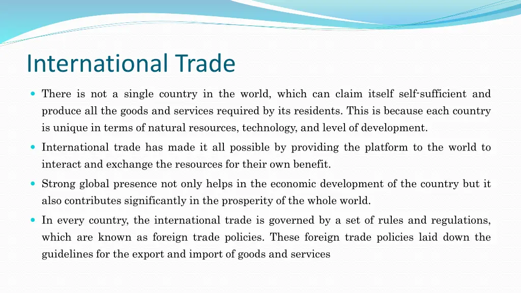 international trade