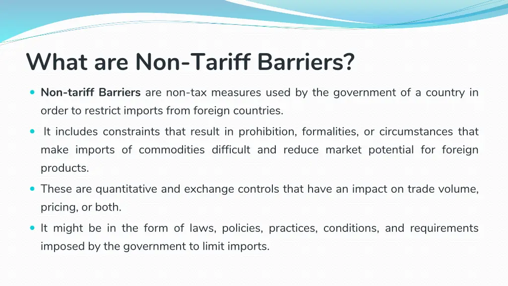 what are non tariff barriers