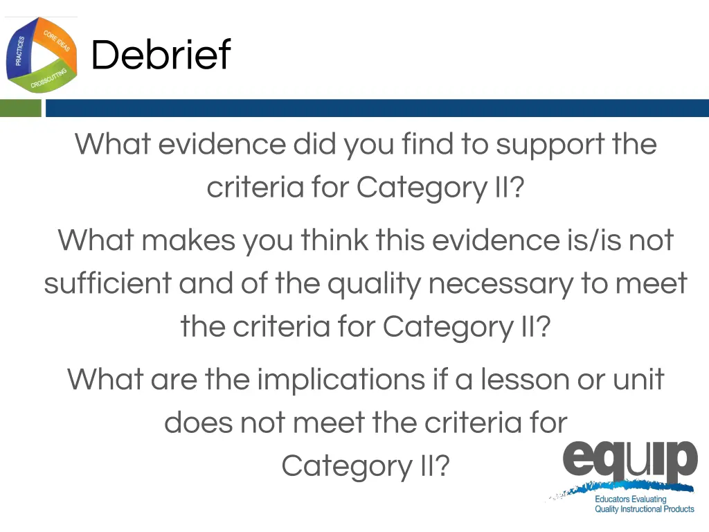 debrief