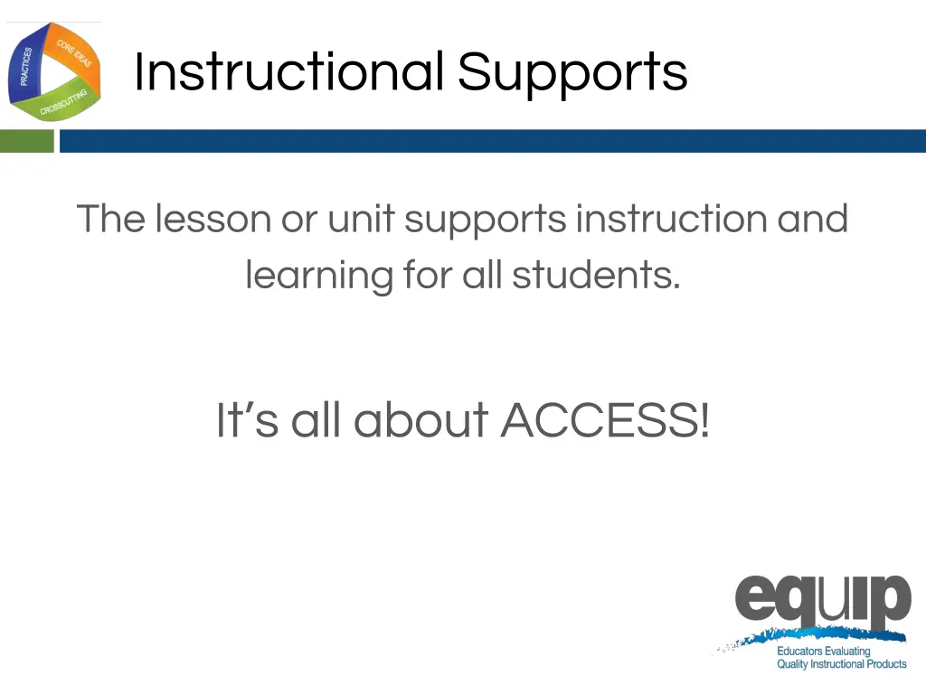 instructional supports