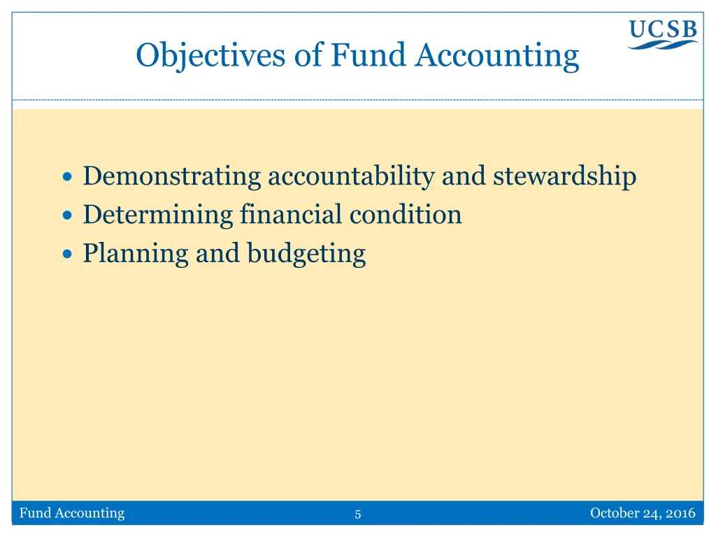 objectives of fund accounting