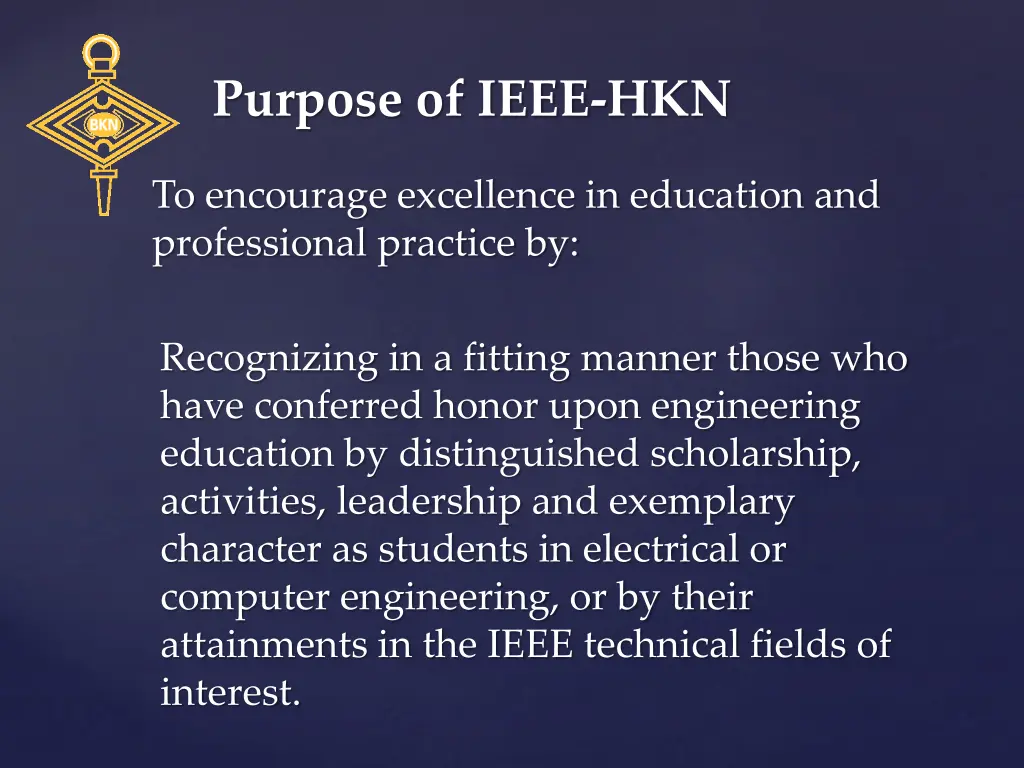 purpose of ieee hkn