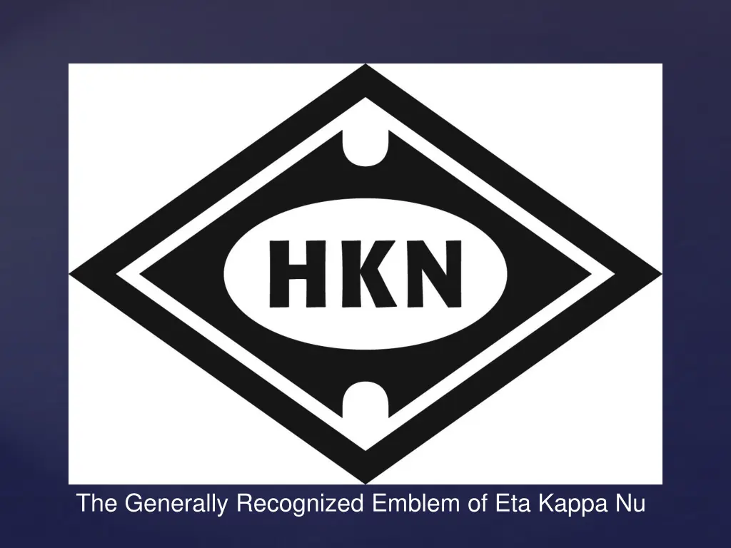the generally recognized emblem of eta kappa nu