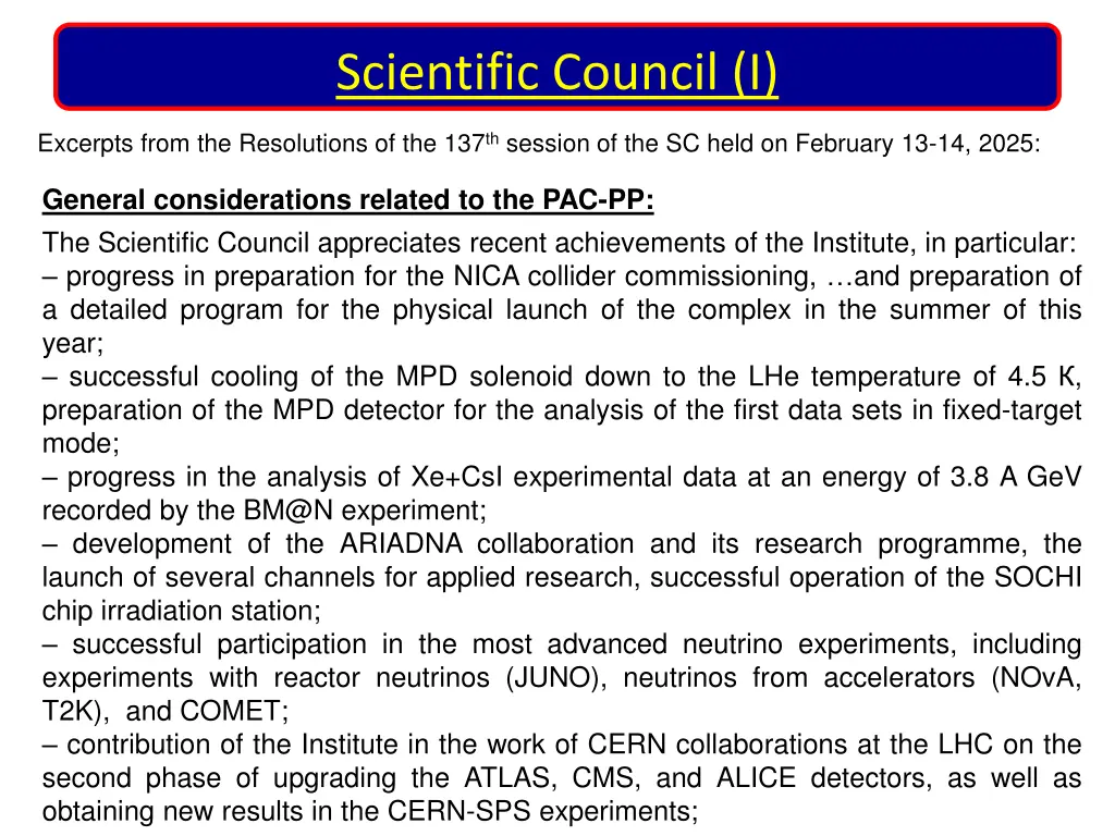 scientific council i