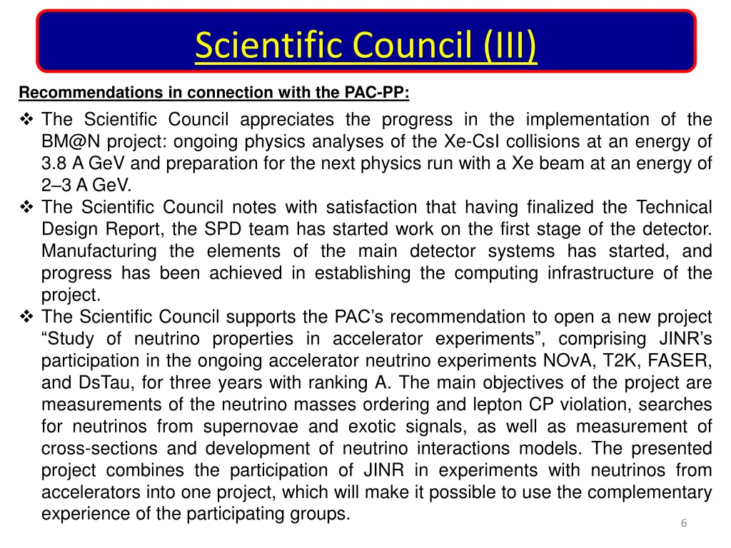 scientific council iii