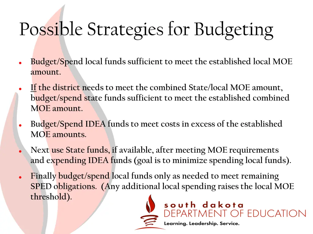 possible strategies for budgeting