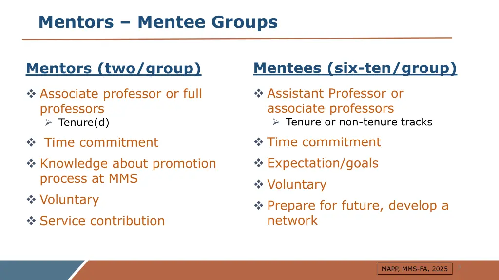 mentors mentee groups