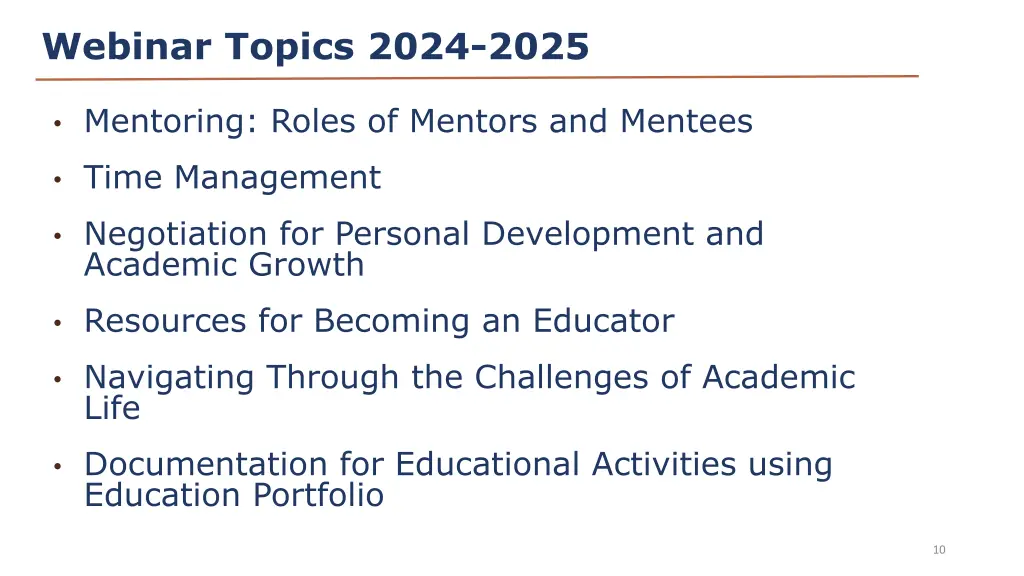webinar topics 2024 2025
