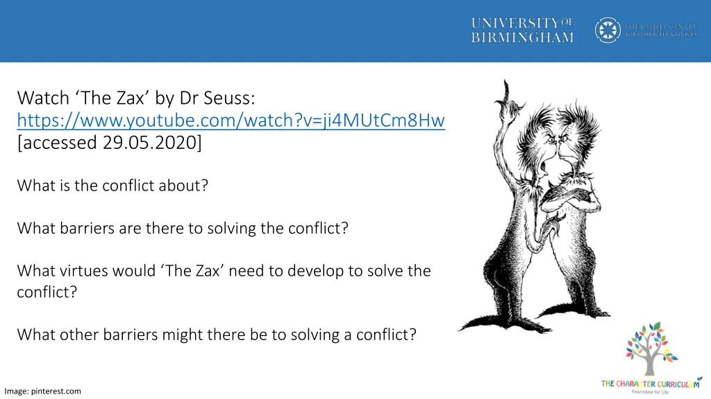 watch the zax by dr seuss https www youtube