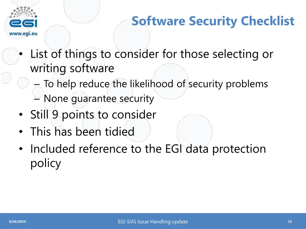 software security checklist