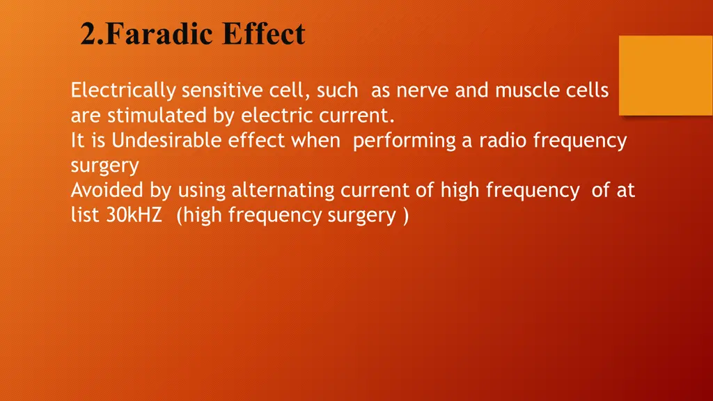 2 faradic effect