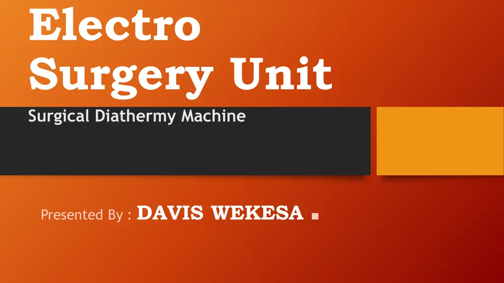 electro surgery unit surgical diathermy machine