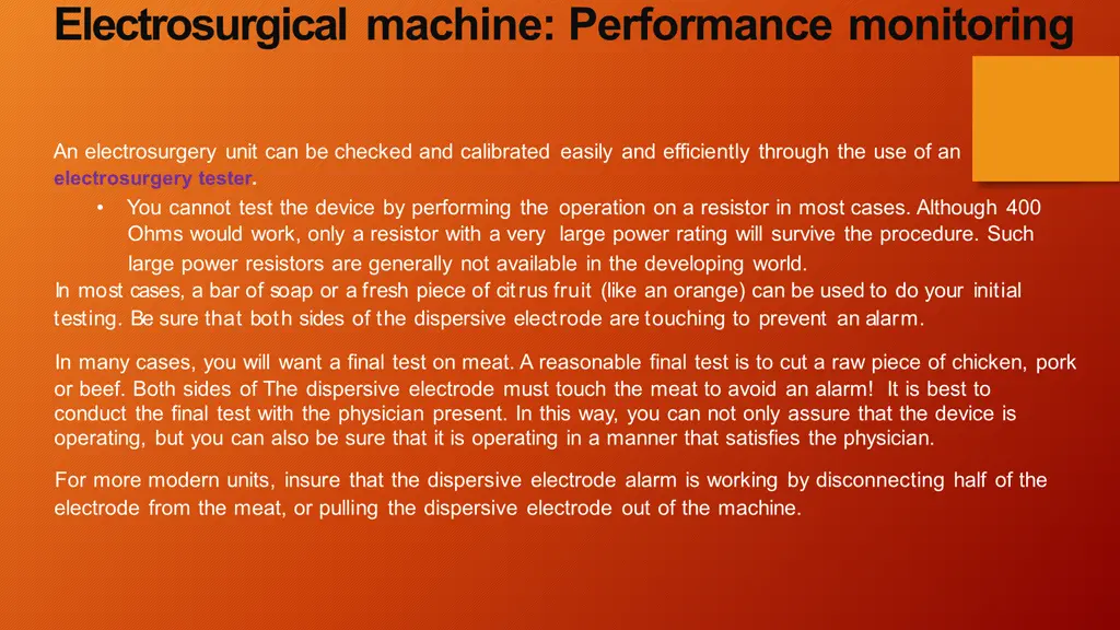 electrosurgical machine performance monitoring