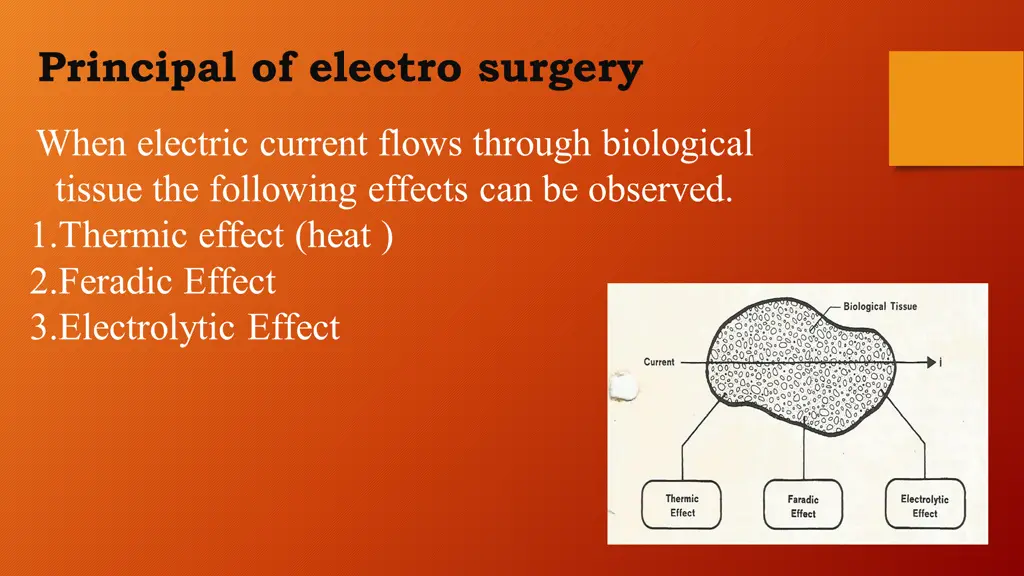 principal of electro surgery