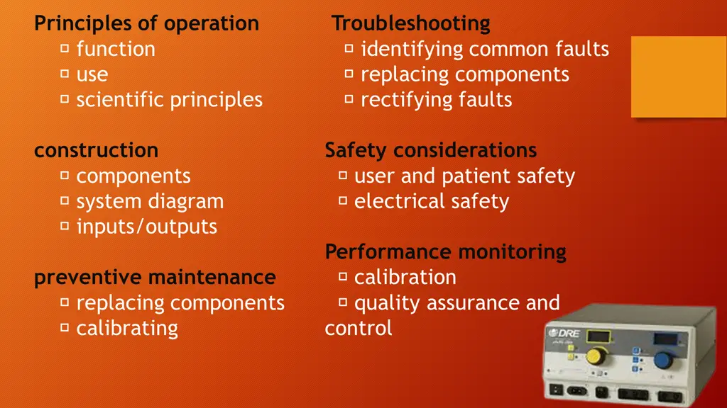 principles of operation function use scientific