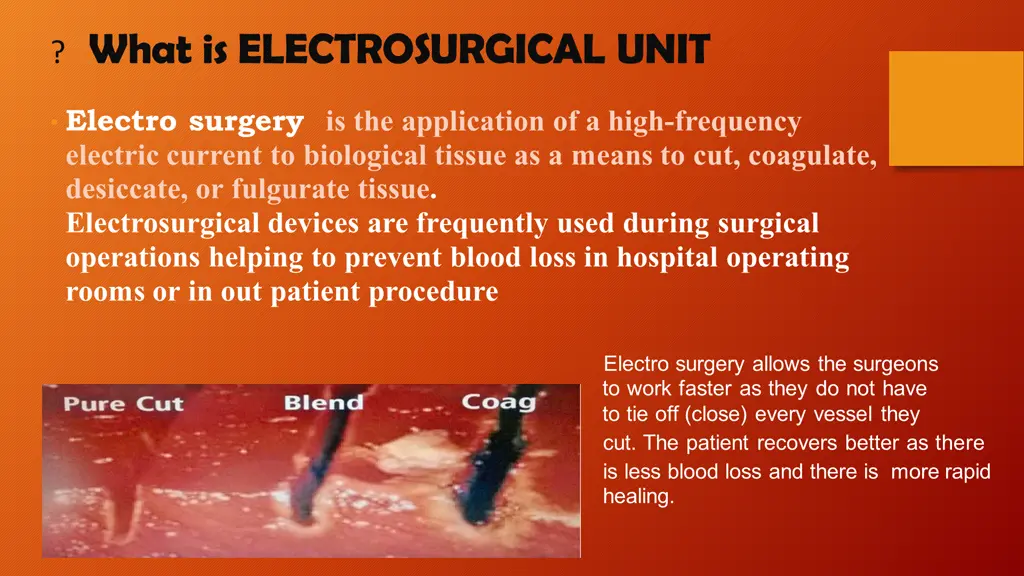 what is electrosurgical unit