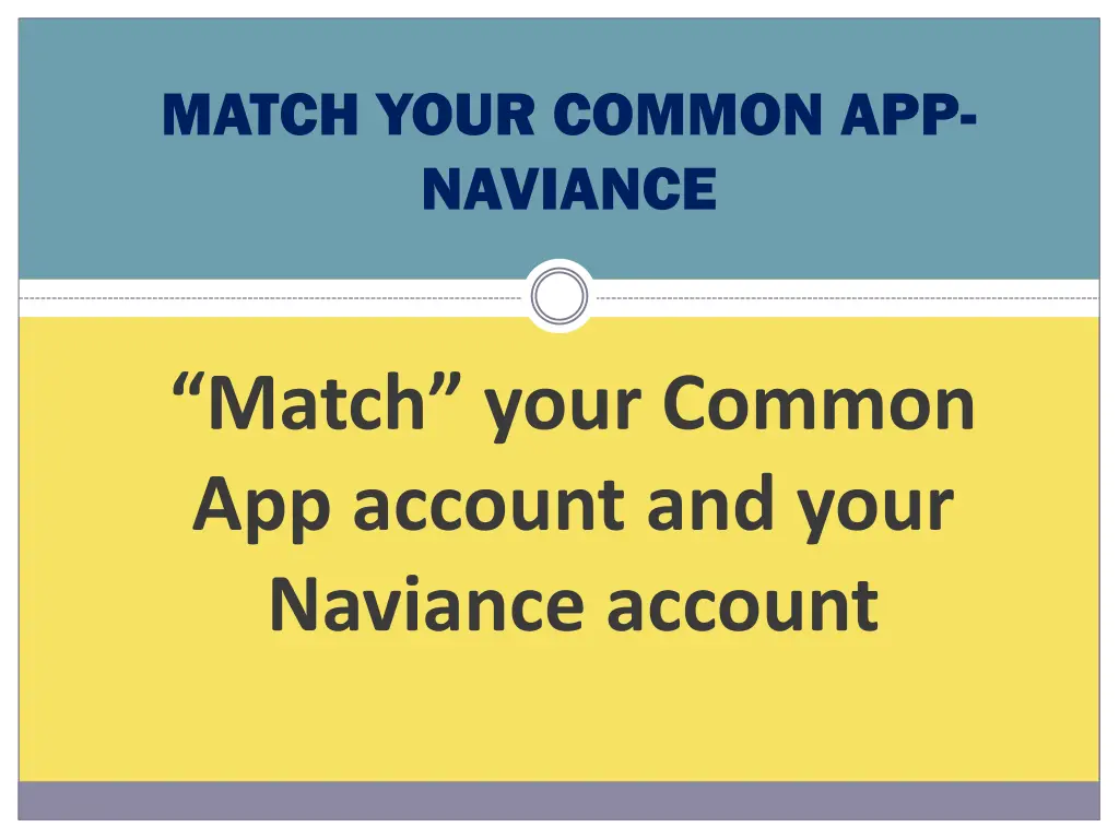 match your common app naviance