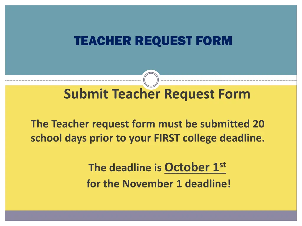 teacher request form