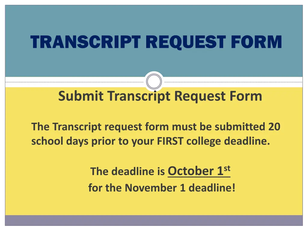 transcript request form
