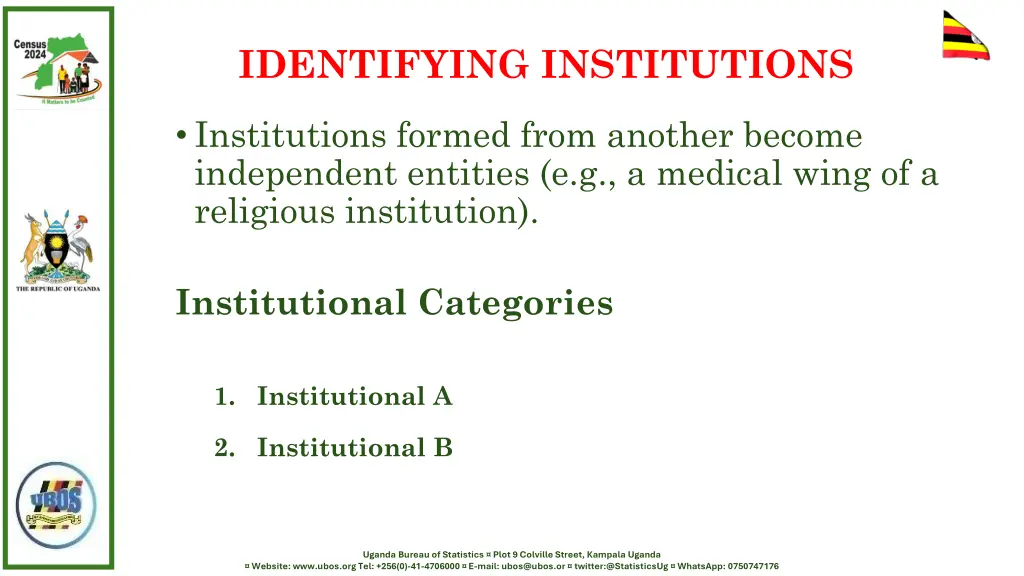 identifying institutions