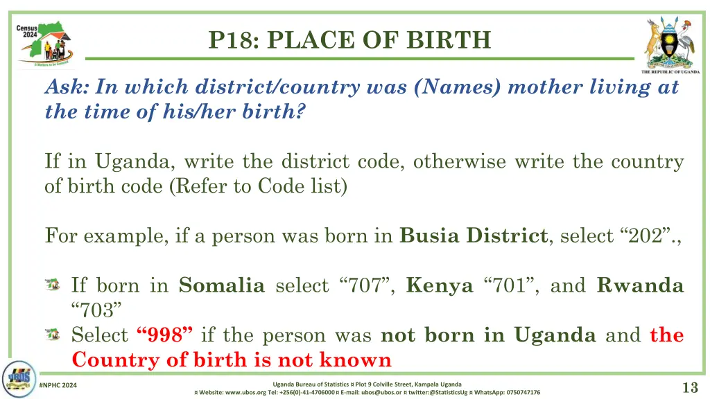 p18 place of birth 1