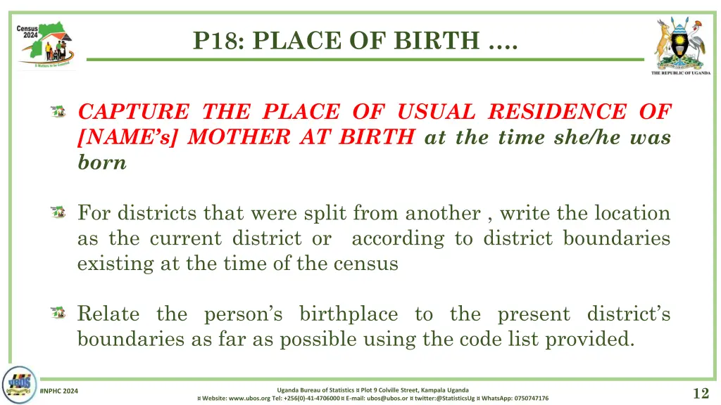 p18 place of birth