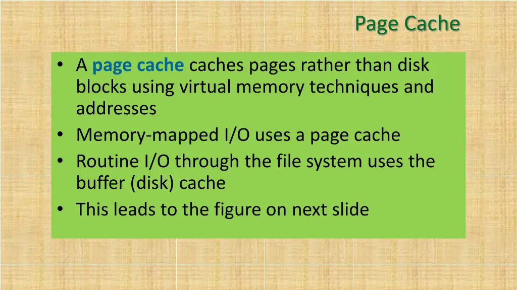 page cache