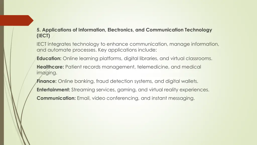 5 applications of information electronics