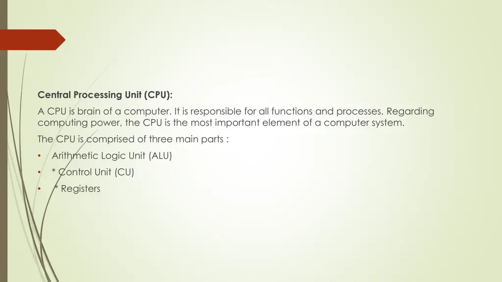 central processing unit cpu